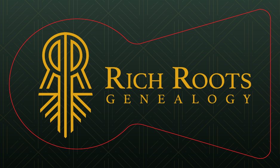 Rich Roots die-cut business cards